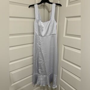 NWT Show Me Your MuMu Claire Midi Dress in Grey Satin